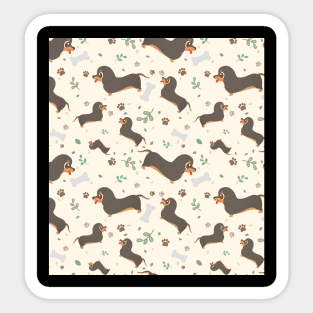 Cute Dachshund Puppy Face Sticker